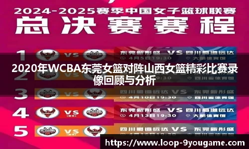 2020年WCBA东莞女篮对阵山西女篮精彩比赛录像回顾与分析